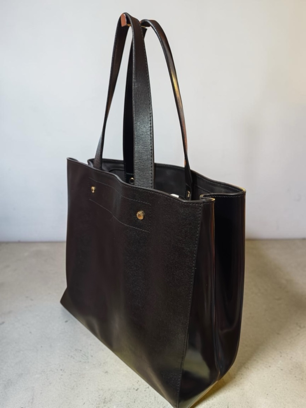 FURLA Musa BiColor Patent & Saffiano Leather Tote Bag. Rare. Limited Edition. - Picture 5 of 16